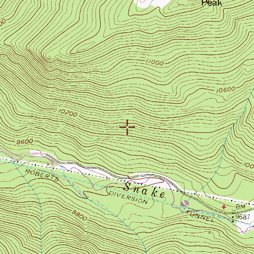 Topographic Map of Aladdin Mine, CO