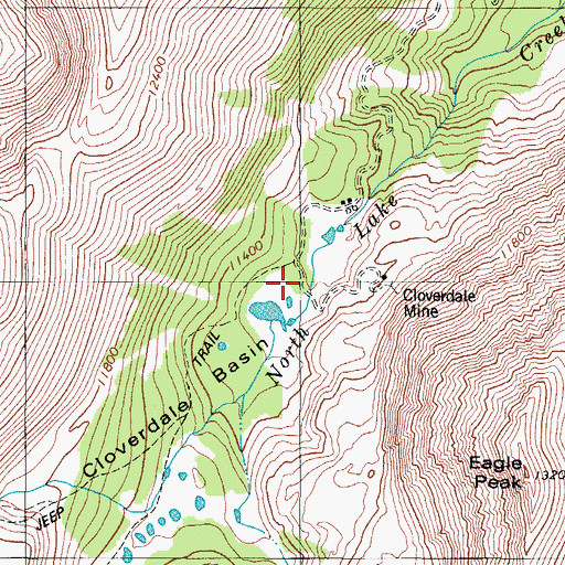 Topographic Map of Big Horn Mine, CO