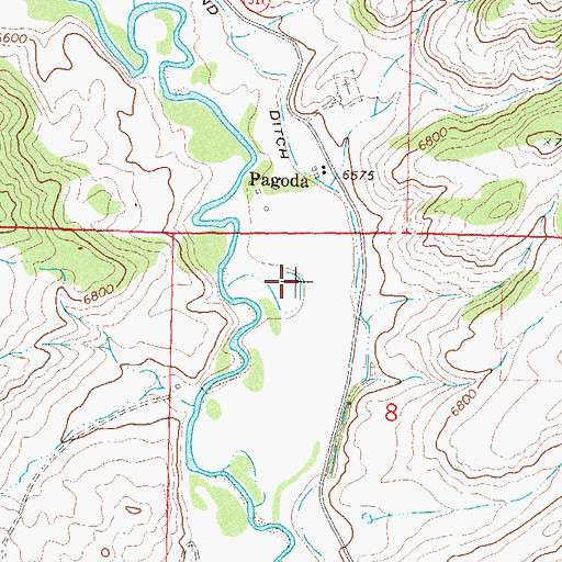 Topographic Map of Breeze Mountain Mine, CO