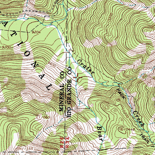 Topographic Map of Lady Bug Mine, CO