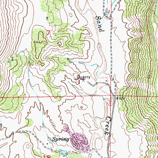 Topographic Map of Boettcher Quarry, CO