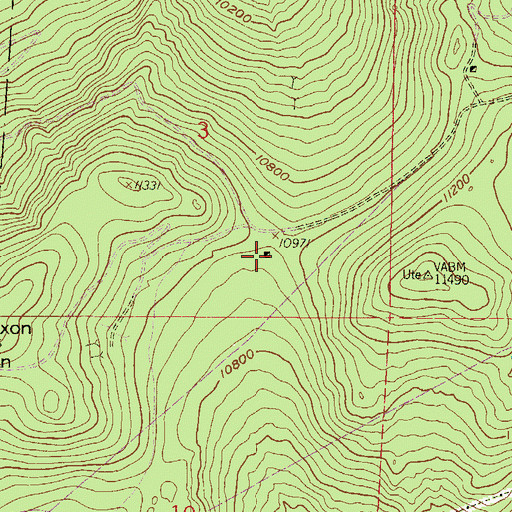 Topographic Map of Highland Group Mine, CO