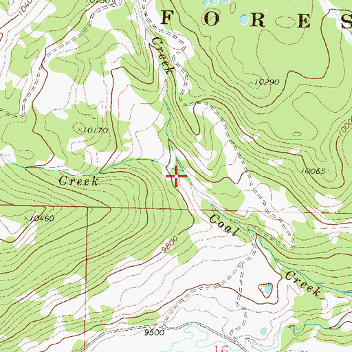 Topographic Map of West Coal Creek, CO