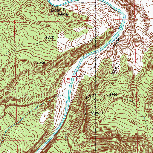 Topographic Map of Full Moon Group Mine, CO