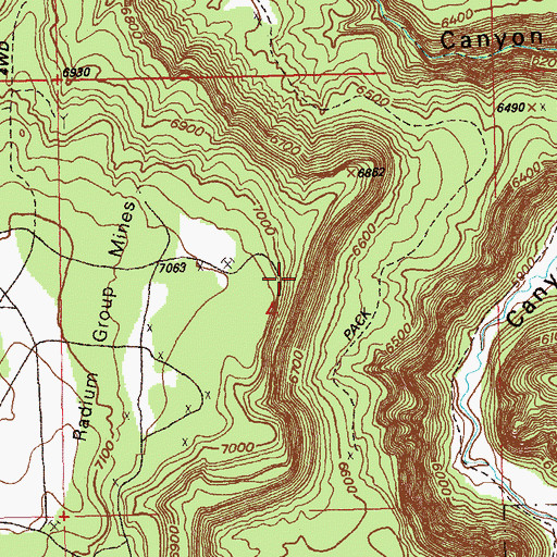 Topographic Map of Lone Star Group Mine, CO