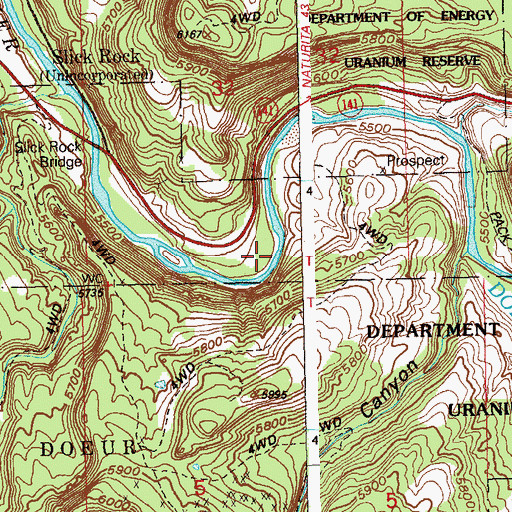 Topographic Map of Grass Flat Mine, CO