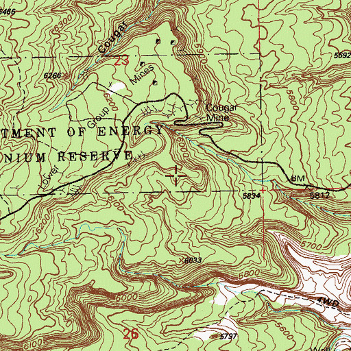 Topographic Map of Grubstake Mine, CO