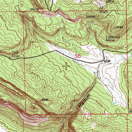 Topographic Map of Lookout Mine, CO