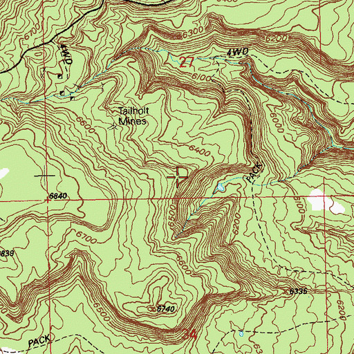 Topographic Map of Midnight Mine, CO