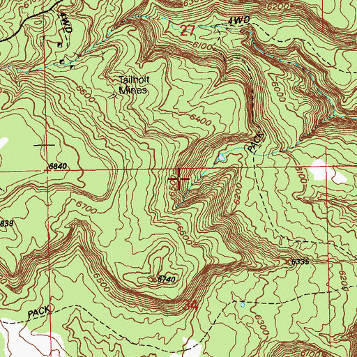 Topographic Map of Sundown Mine, CO