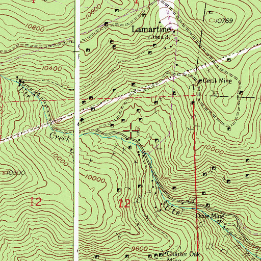 Topographic Map of Argo Tunnel Mine, CO