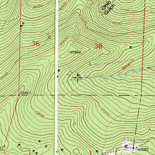 Topographic Map of Brazil Tunnel Mine, CO