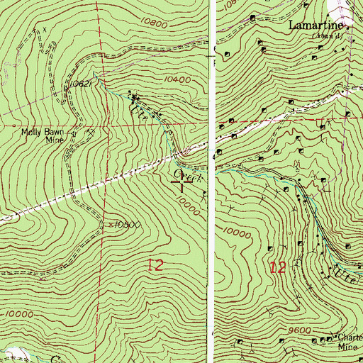 Topographic Map of Dove Mine, CO