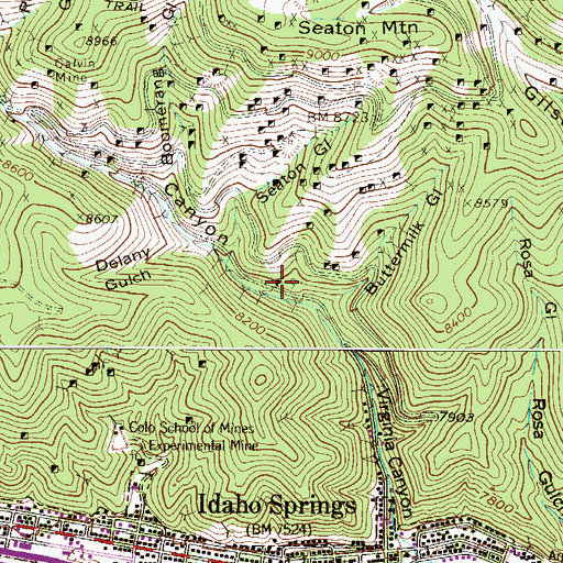 Topographic Map of Treasure Vault Mine, CO