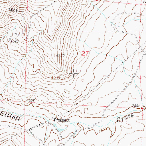 Topographic Map of Elk Mountain Mine, CO