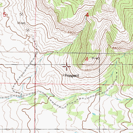 Topographic Map of Hartman Mine, CO
