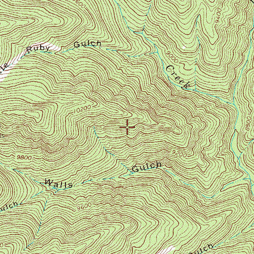 Topographic Map of Monument Hill Mine, CO