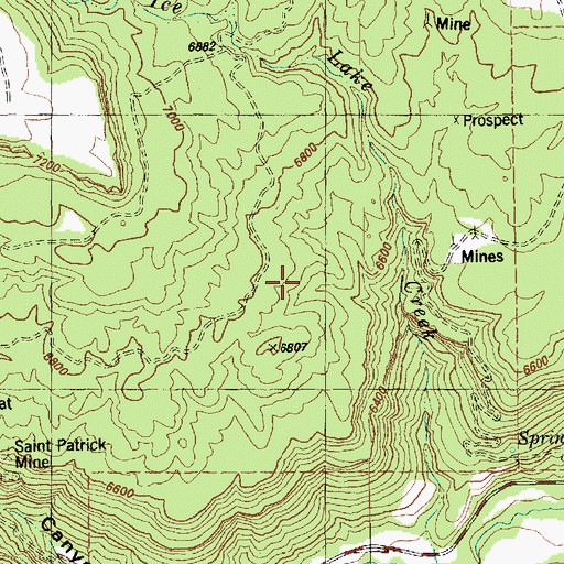 Topographic Map of Soldier Boy Mine, CO