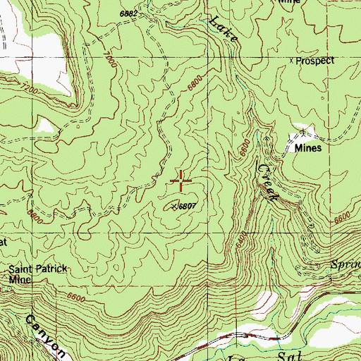 Topographic Map of Saint Patrick Number Seven Mine, CO