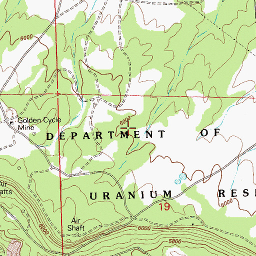 Topographic Map of Abajo One-five Mine, CO