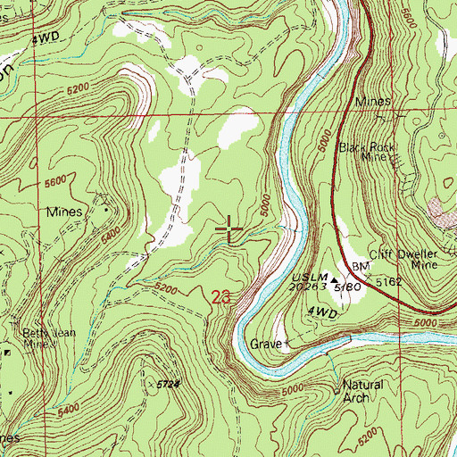 Topographic Map of Alta Mine, CO