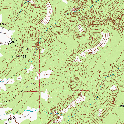 Topographic Map of A and H Mine, CO