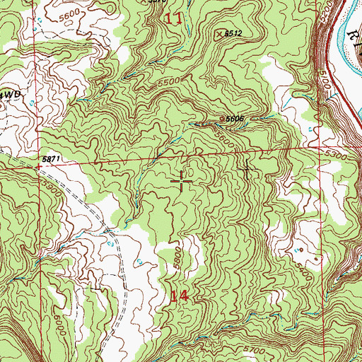 Topographic Map of Bench Claim, CO