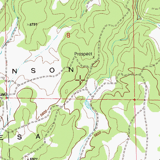 Topographic Map of Bowen Mine, CO