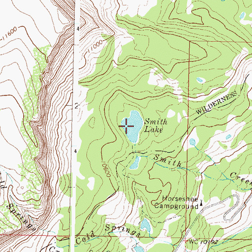 Topographic Map of Smith Lake, CO