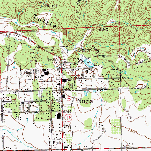 Topographic Map of Farmer Boy Mine, CO
