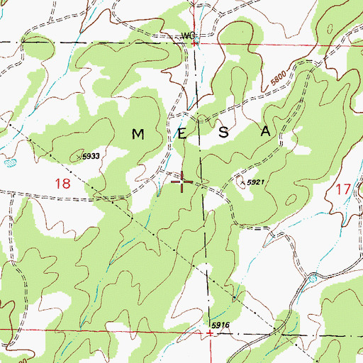 Topographic Map of Foster Mine, CO