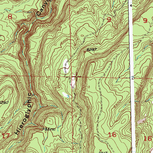 Topographic Map of Helen C Mine, CO