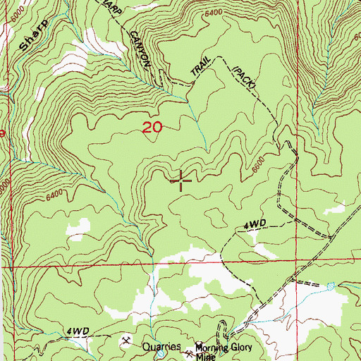 Topographic Map of Long Park Mine, CO