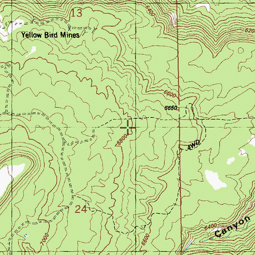 Topographic Map of Midnight Mine, CO