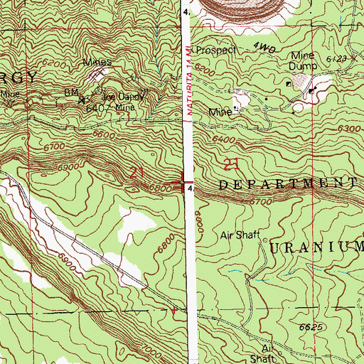 Topographic Map of Peggy Mine, CO