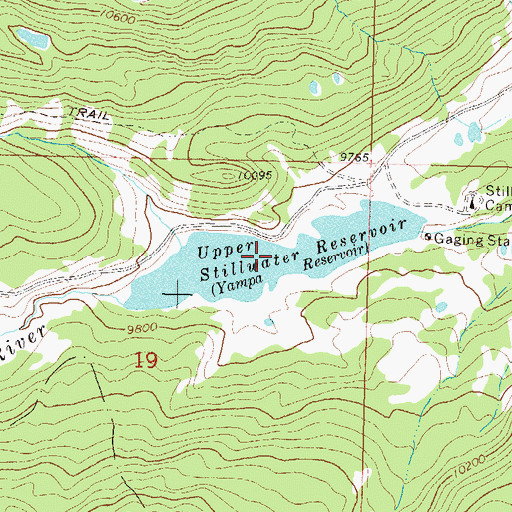 Topographic Map of Upper Stillwater Reservoir, CO