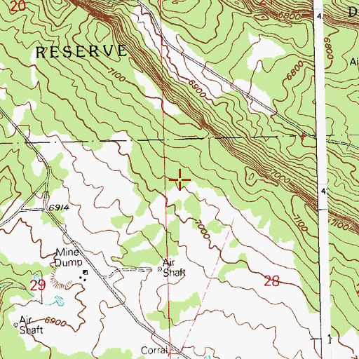 Topographic Map of Yellow Bird Mine, CO