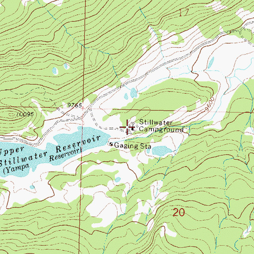 Topographic Map of Stillwater Campground, CO