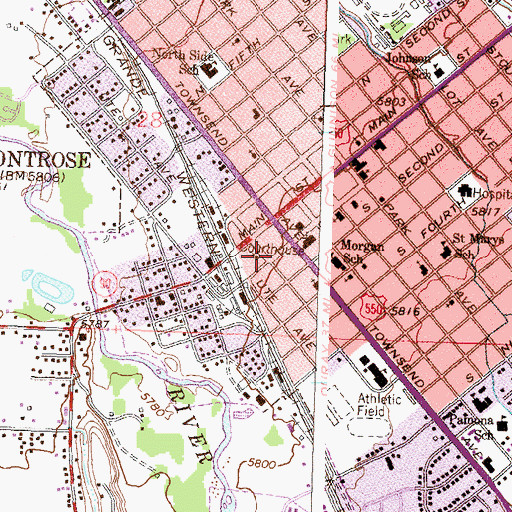 Topographic Map of Dolores Placer, CO