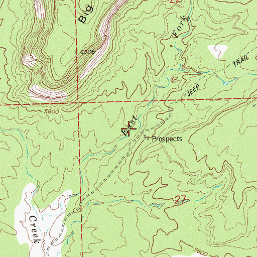 Topographic Map of Cliff House Mine, CO