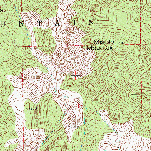 Topographic Map of Little Maude Mine, CO