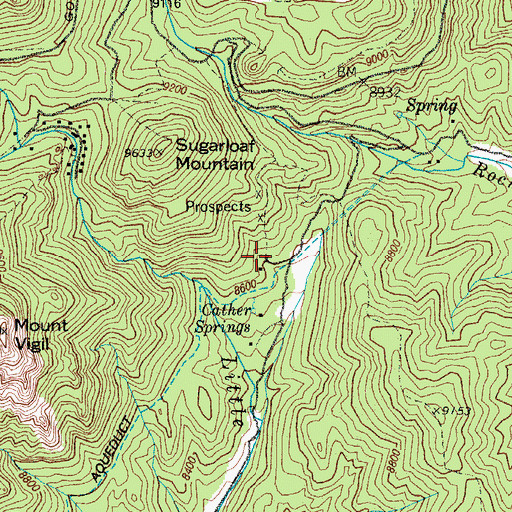 Topographic Map of Saint Peters Dome Mine, CO