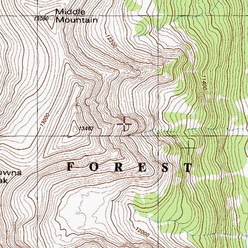 Topographic Map of Mike Rabbit Mine, CO