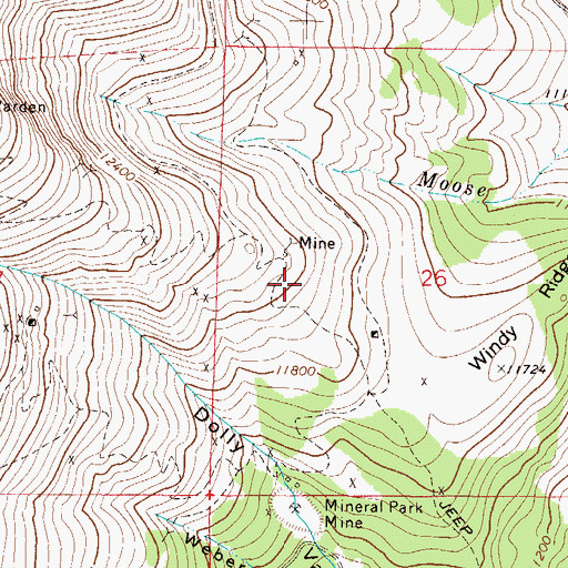 Topographic Map of American Mine, CO