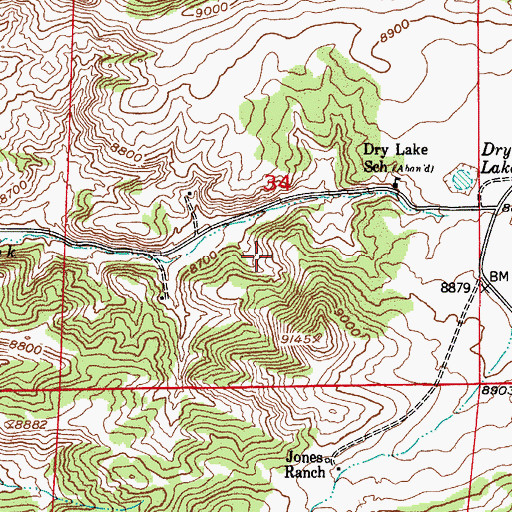Topographic Map of Lee Jones Ranch Mine, CO