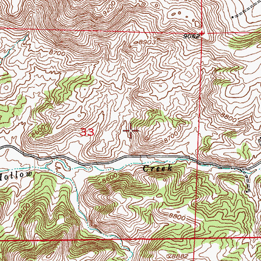 Topographic Map of Lucky Strike Mine, CO