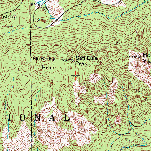 Topographic Map of Timberline Mine, CO