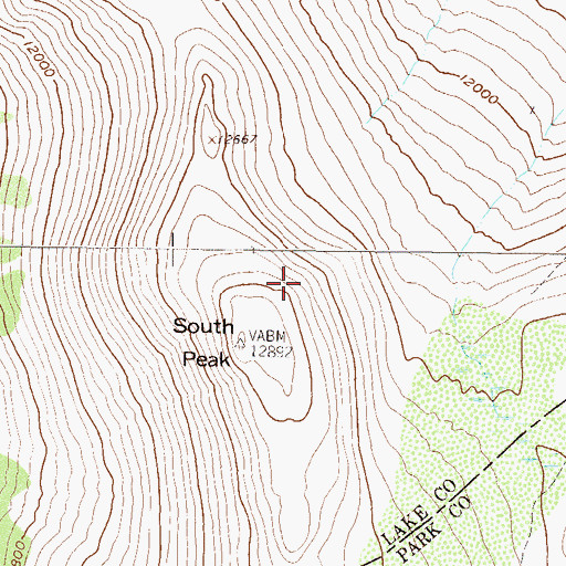 Topographic Map of Casey Mine, CO