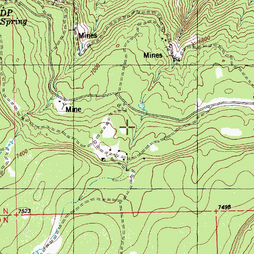 Topographic Map of Johnnie Mae Mine, CO