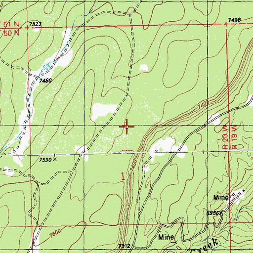 Topographic Map of John Brown Mine, CO